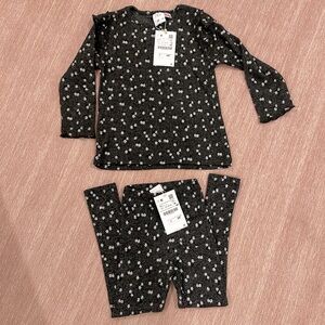 Girls Zara Set - Long sleeve shirt and leggings